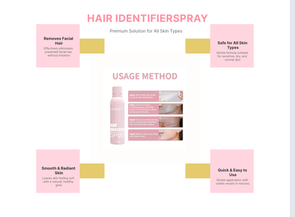 Hair Identifier Spray For Face Shaving With 4 Pcs Razor